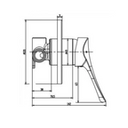 Gentec Nugen 110mm Single Lever Shower Mixer (Includes In-Wall Body - Chrome - NGM4000