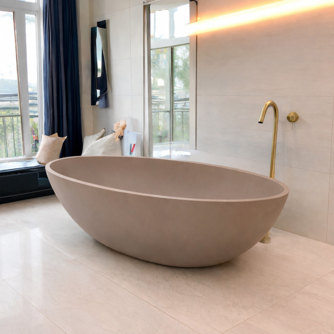 Pietra Bianca Nice 1800mm Freestanding Bath - Charcoal - PBS1057-C