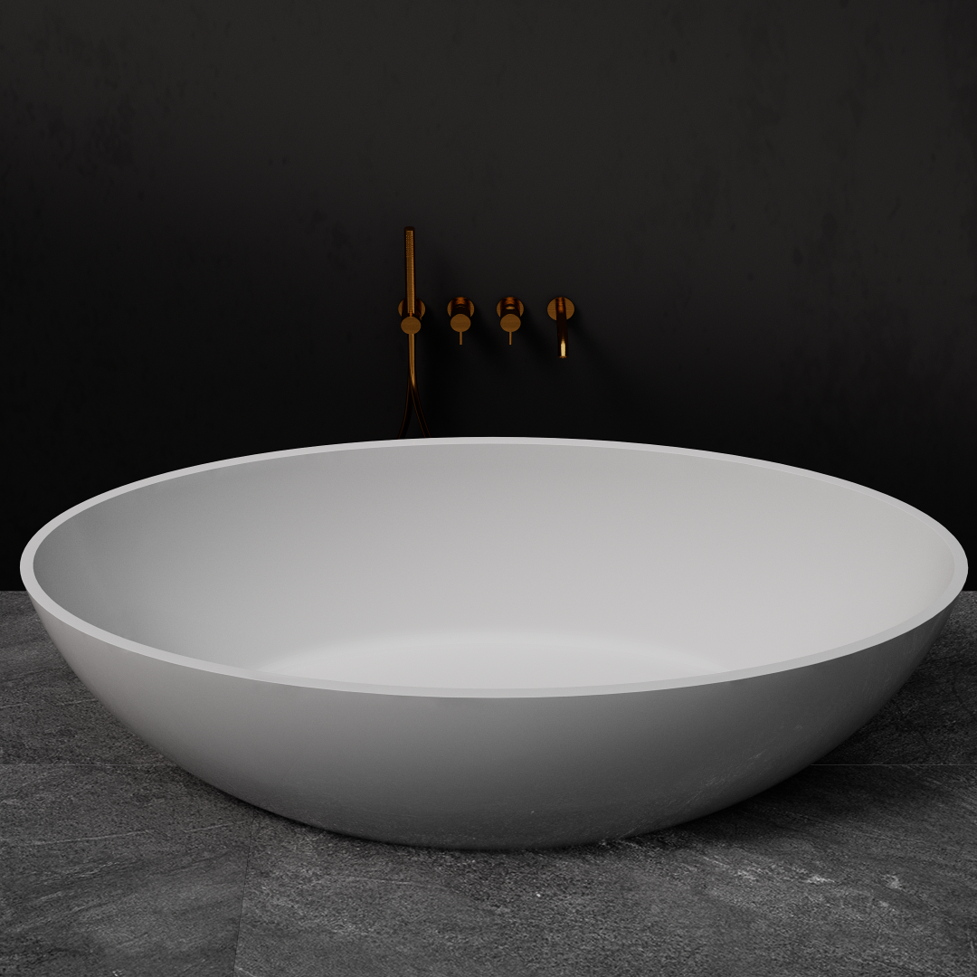Pietra Bianca Nice 1800mm Freestanding Bath - Charcoal - PBS1057-C
