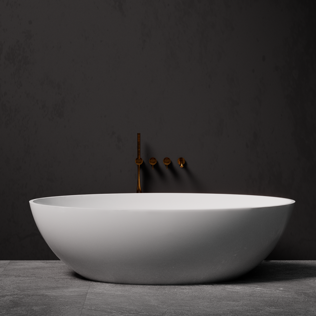 Pietra Bianca Nice 1800mm Freestanding Bath - Charcoal - PBS1057-C