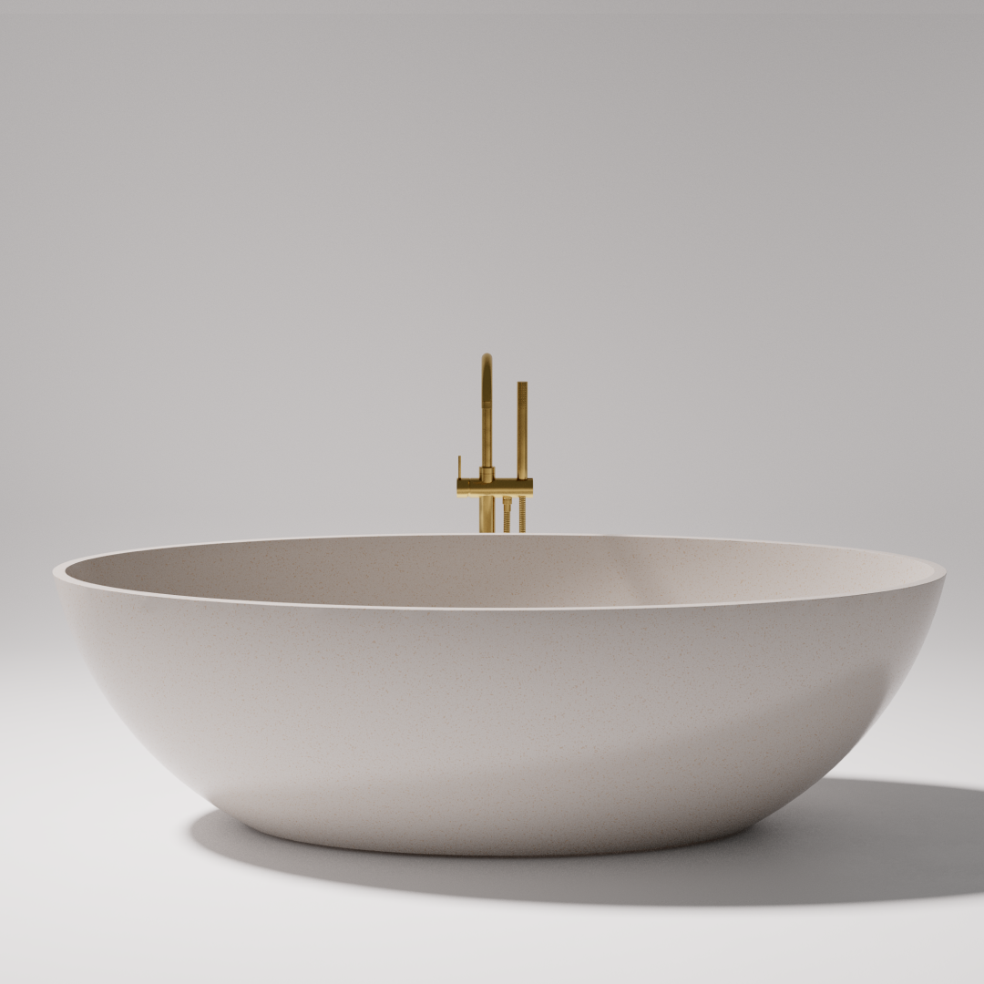 Pietra Bianca Nice 1800mm Freestanding Bath - Charcoal - PBS1057-C