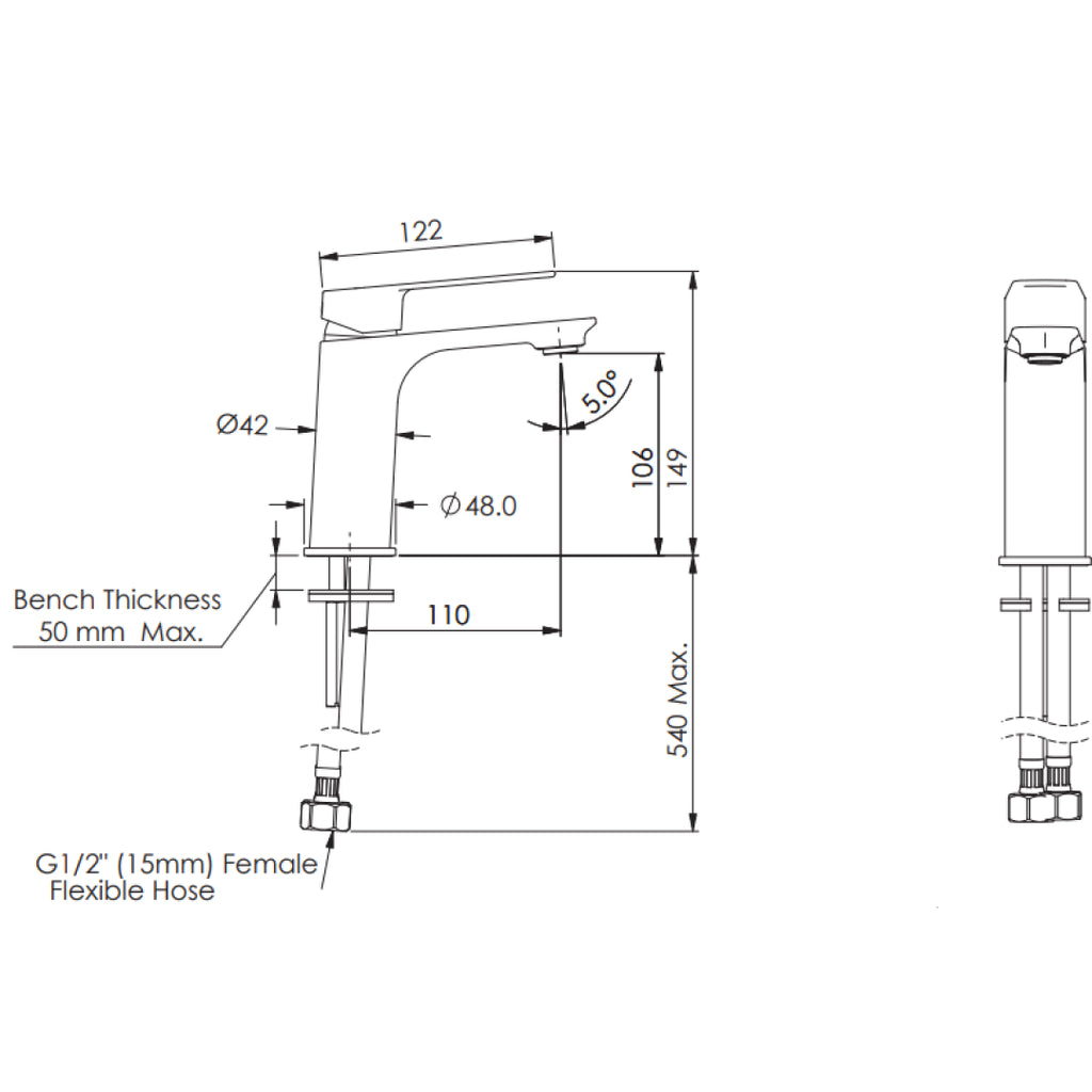 Greens Novi Basin Mixer - Chrome - LF24203550CP