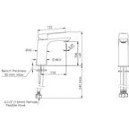 Greens Novi Basin Mixer - Chrome - LF24203550CP
