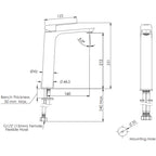 Greens Novi Tall Basin Mixer Lead Free - Chrome - LF24203556CP