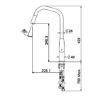 Greens Novi Pull-Down Sink Mixer Lead Free - Matte Black - LF24203542MB