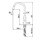 Greens Novi Pull-Down Sink Mixer Lead Free - Brushed Brass - LF24203542BB