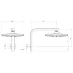 Phoenix Nuage High-Rise Shower Arm & Rose - Chrome - 129-5300-00