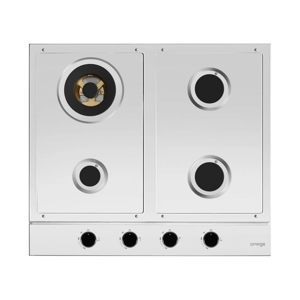 Omega 60cn 4 Burner Gas Cooktop - Stainless Steel OCG604WXCOM