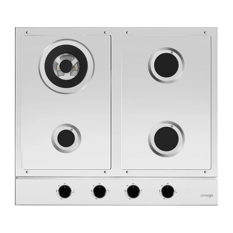Omega 60cm 4 Burner Gas Cooktop - Stainless Steel OCG604WX