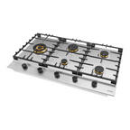Omega 90cm 5 Burner Gas Cooktop - Stainless Steel OCG905WXCOM