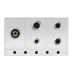Omega 90cm 5 Burner Gas Cooktop - Stainless Steel OCG905WXCOM