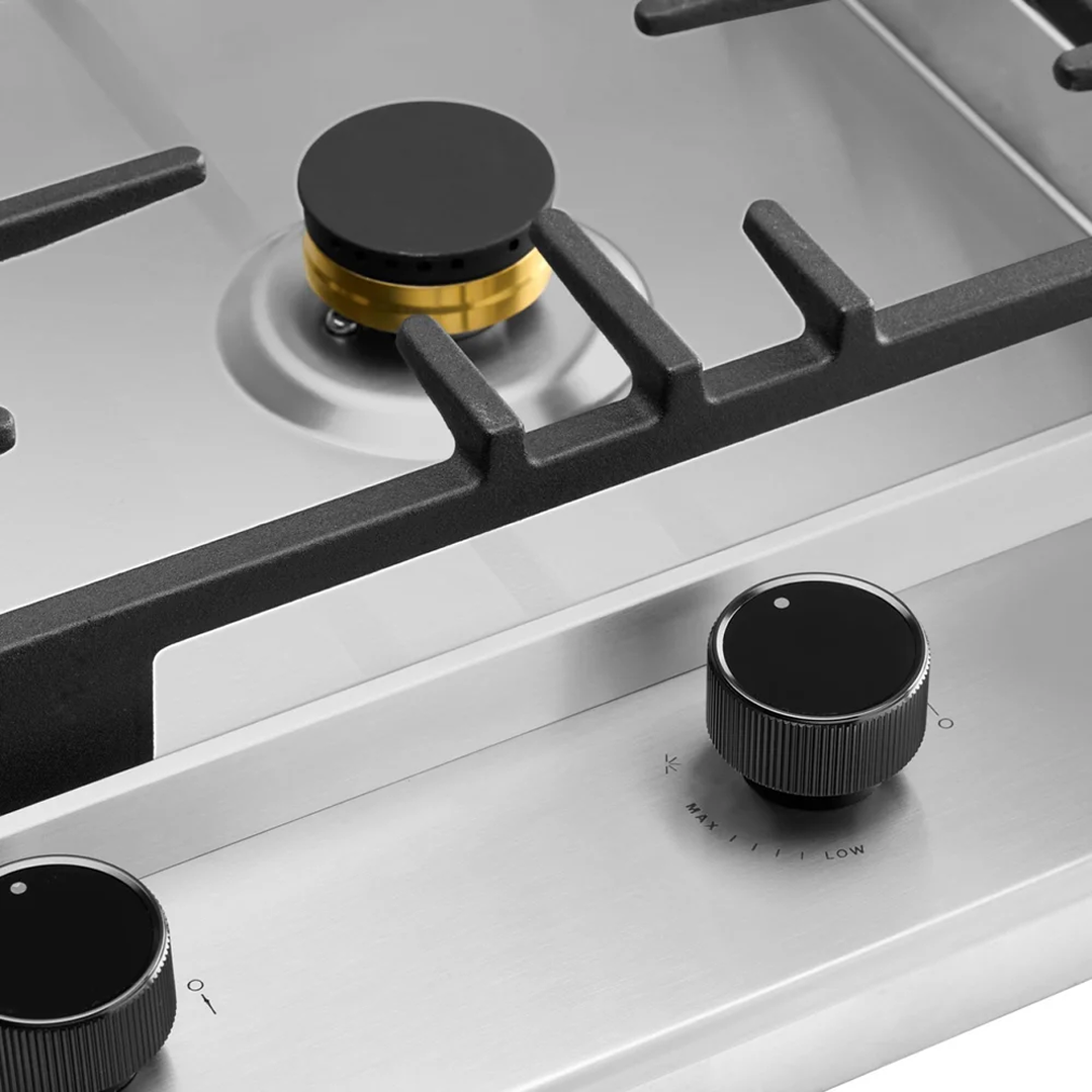 Omega 90cm 5 Burner Gas Cooktop - Stainless Steel OCG905WXCOM