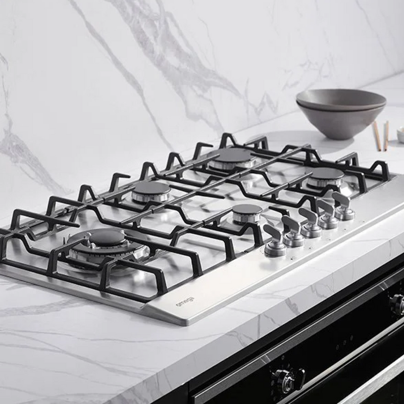 Omega 90cm 5 Burner Gas Cooktop - Stainless Steel OCG95XTGG