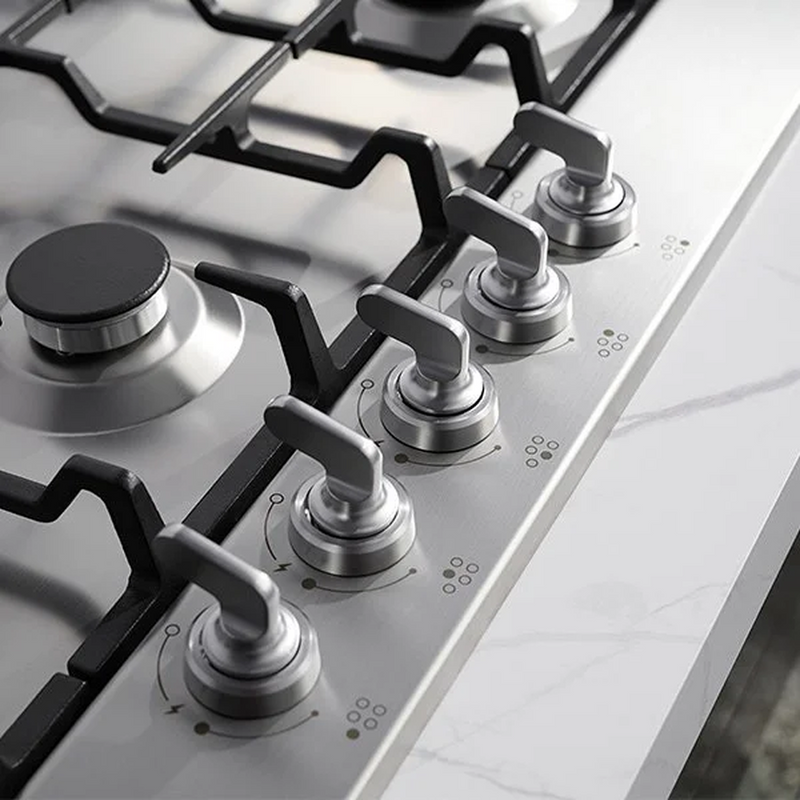 Omega 90cm 5 Burner Gas Cooktop - Stainless Steel OCG95XTGG