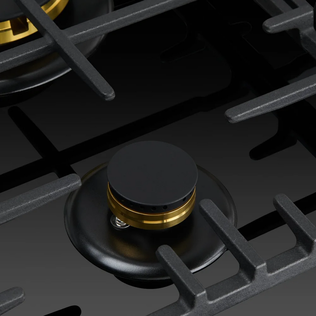 Omega 60cm 4 Burner Gas Cooktop - Ceramic Black Glass OCGG604WB