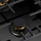 Omega 60cm 4 Burner Gas Cooktop - Ceramic Black Glass OCGG604WB