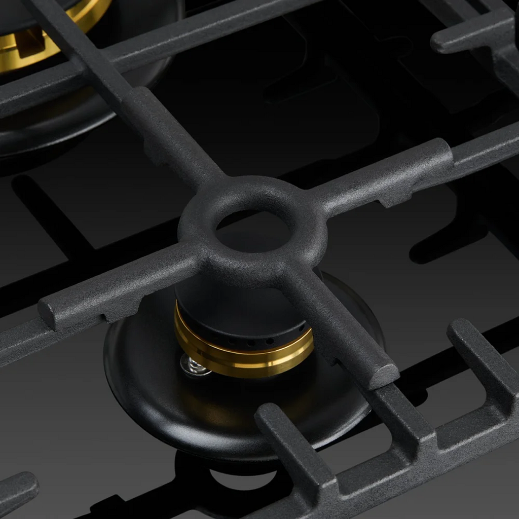 Omega 60cm 4 Burner Gas Cooktop - Ceramic Black Glass OCGG604WB