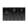 Omega 90cm Gas 5 Burner Cooktop - Black Ceramic Glass OCGG905WB
