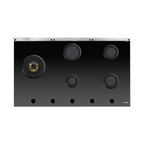 Omega 90cm Gas 5 Burner Cooktop - Black Ceramic Glass OCGG905WB