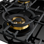 Omega 90cm Gas 5 Burner Cooktop - Black Ceramic Glass OCGG905WB