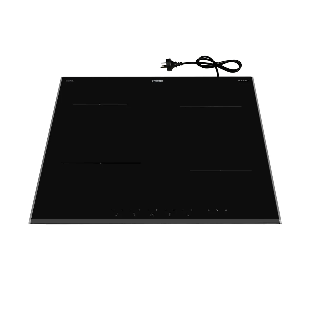 Omega 60cm Induction Cooktop with 10 Amp Power Phasing - OCI604PPTZ