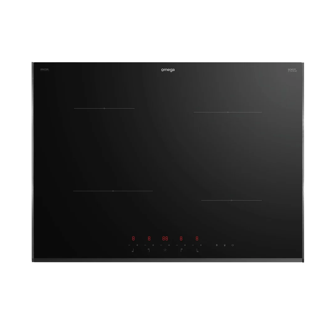 Omega 70cm 4 Zone Induction Cooktop - Ceramic Black Glass OCI704PPTZ