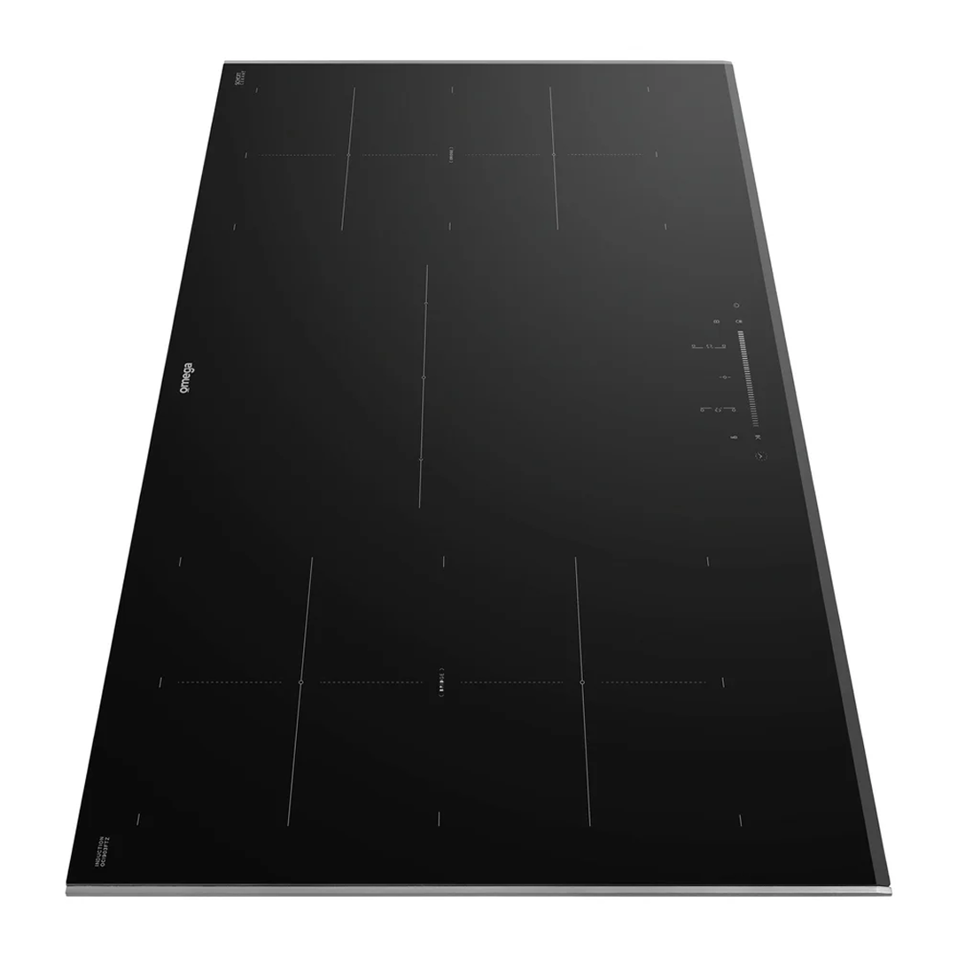 Omega 90cm 5 Zone Induction Cooktop with BridgeZones - Ceramic Black Glass OCI903FTZ