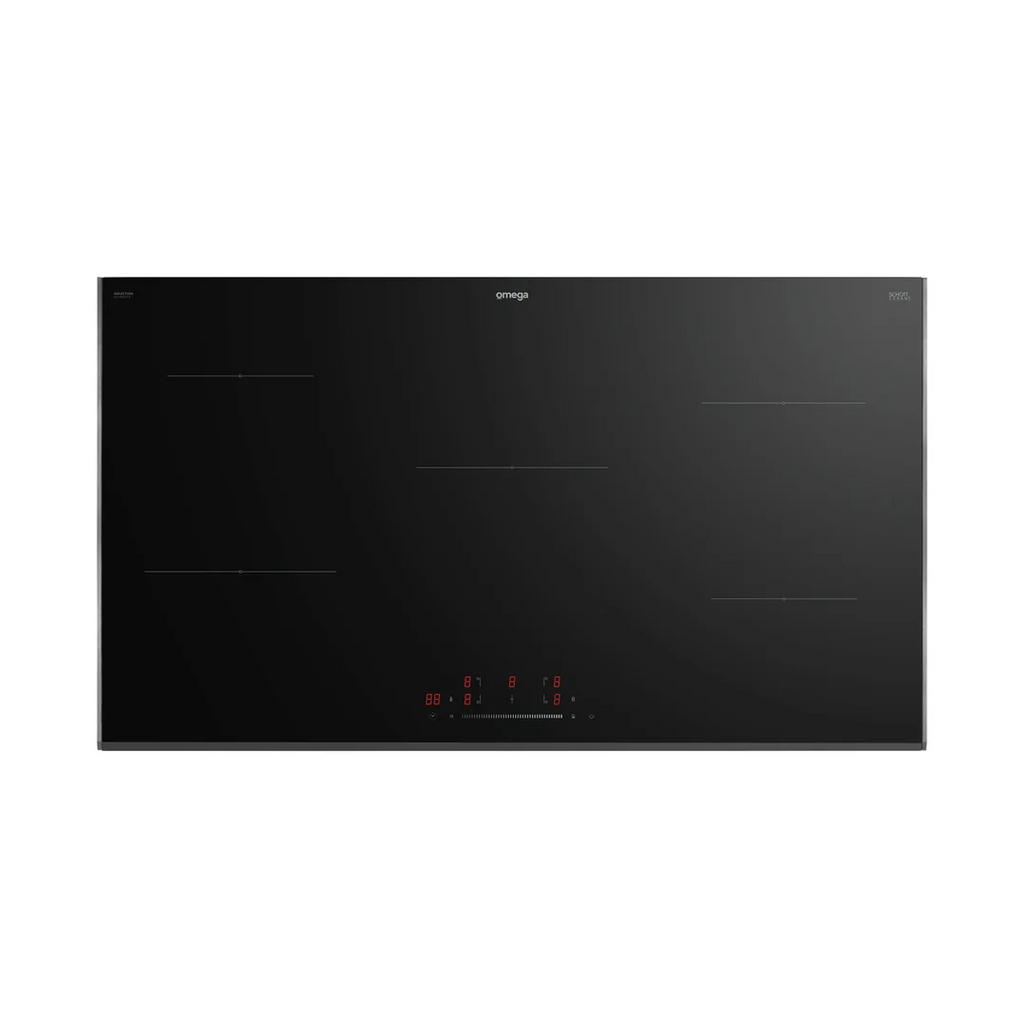 Omega 90cm 5 Zone Induction Cooktop - Ceramic Black Glass OCI905TZ