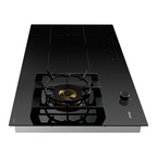 Omega 90cm Hybrid 5 Zone Cooktop Gas & Induction - Black Ceramic Glass - OCIG905B