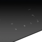 Omega 90cm Hybrid 5 Zone Cooktop Gas & Induction - Black Ceramic Glass - OCIG905B