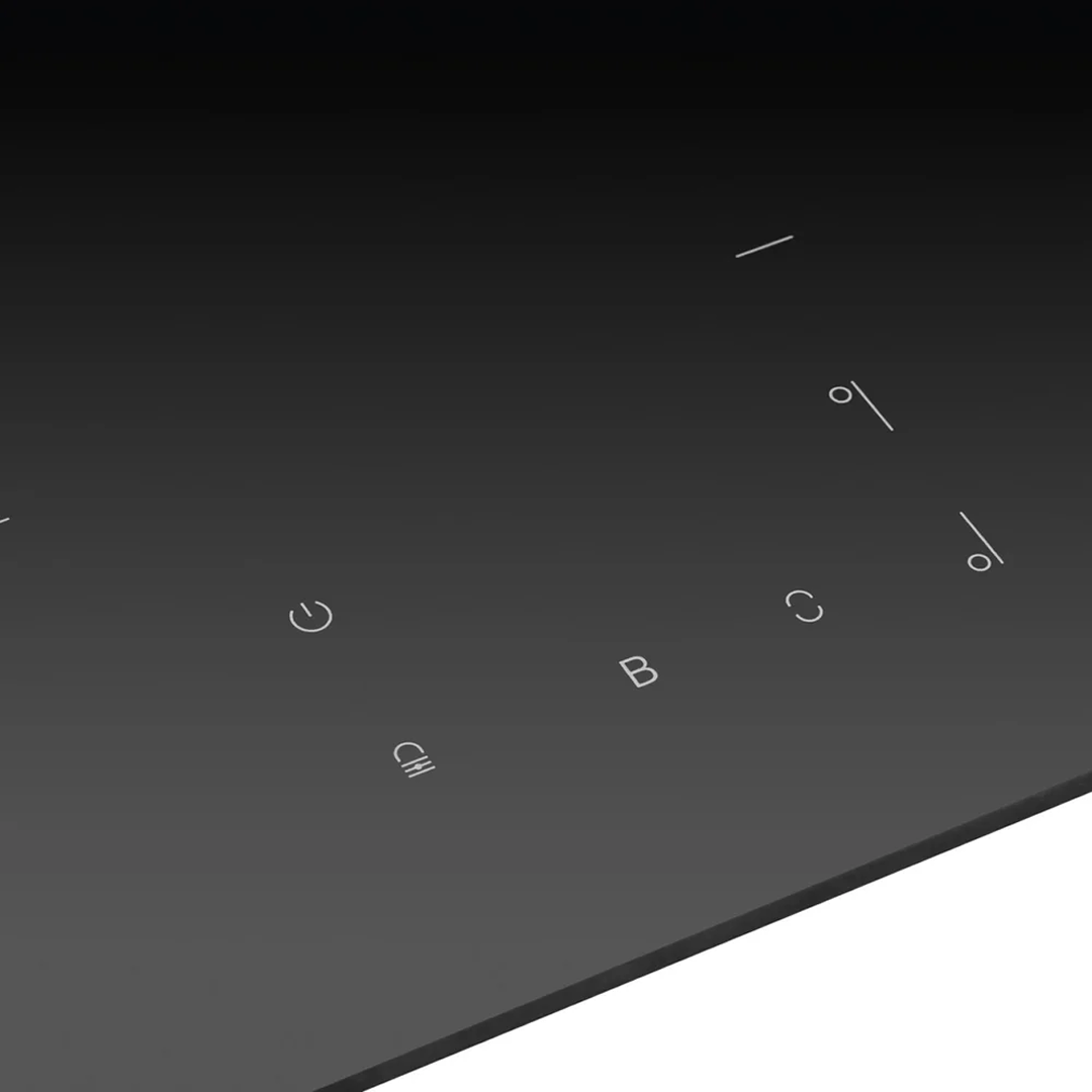 Omega 90cm Hybrid 5 Zone Cooktop Gas & Induction - Black Ceramic Glass - OCIG905B