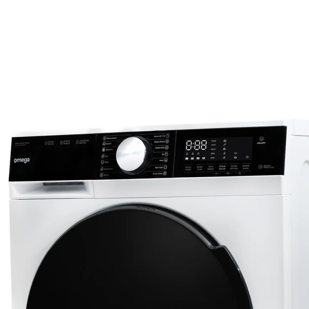 Omega 10kg Auto Dose Front Load Washing Machine - OFLW1000AW