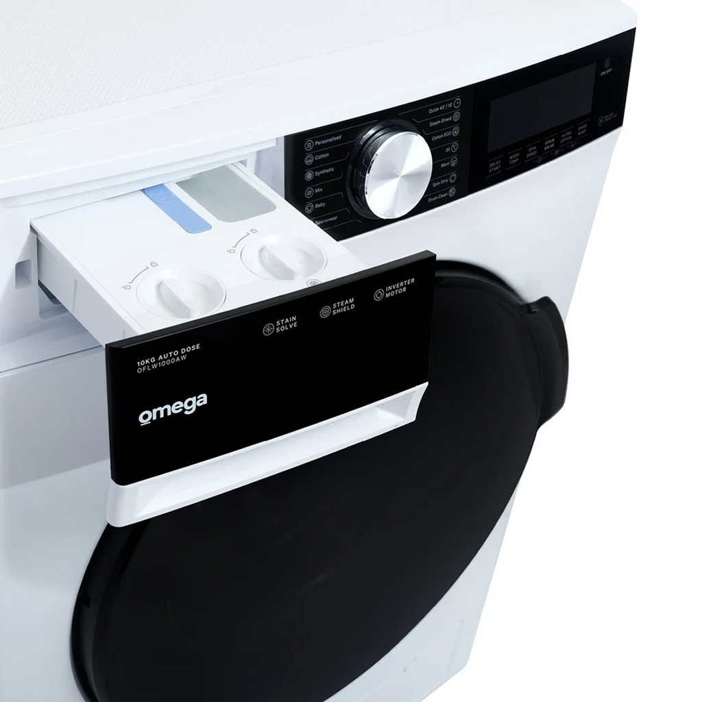 Omega 10kg Auto Dose Front Load Washing Machine - OFLW1000AW