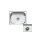 Oliveri Laundry 45L Tub with Rinse Bypass and Overflow | TI45S-OF - TI45S/OF