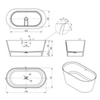 Villeroy & Boch O.Novo 1500 CastStone Freestanding Bath - White - UBC150ONO2V01