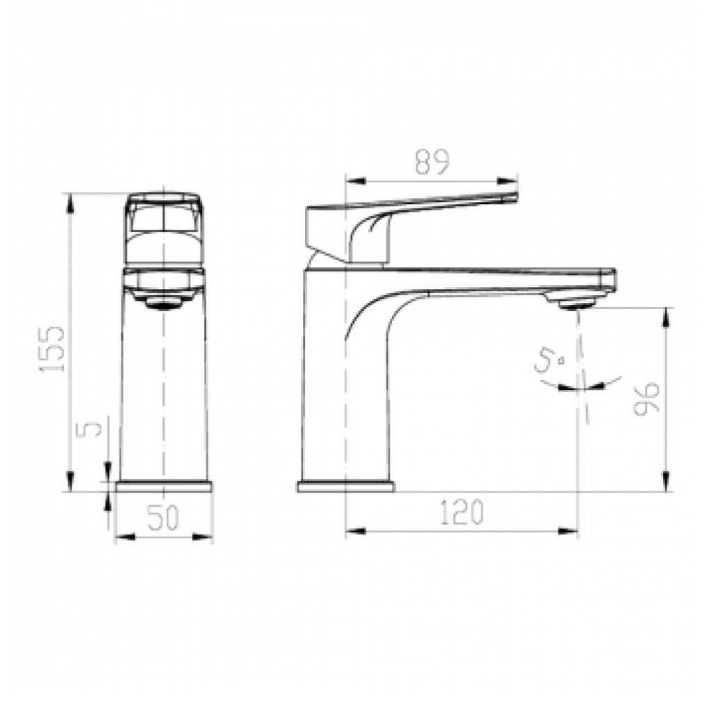 Villeroy & Boch O.Novo Style Basin Mixer - Matte Black - TVW1163595