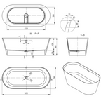 Villeroy & Boch O.Novo 1650 CastStone Freestanding Bath - White - UBC165ONO2V01