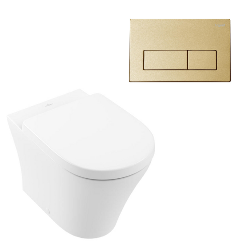 Villeroy & Boch O.Novo 2.0 Wall Faced Toilet Package incl/Argent 80 Cistern & Argent Plate