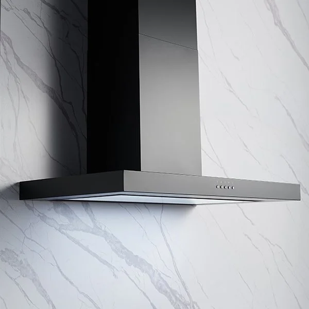 Omega 90cm Canopy Rangehood - Matte Black ORC90MB