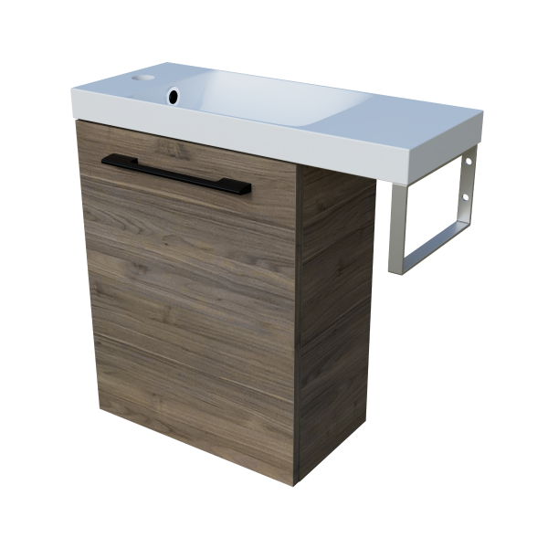 Timberline Oscar Wall Hung Vanity with Top & Basin 550mm Top - Left Offset - OSCV5540LNANW