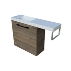 Timberline Oscar Wall Hung Vanity with Top & Basin 800mm Top - Left Offset - OSCV8055LNANW