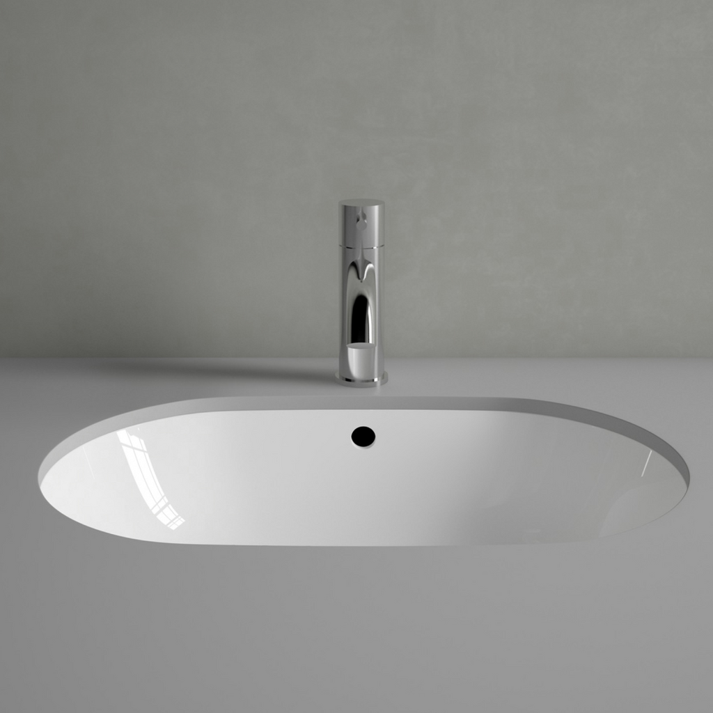 Studio Bagno Ovale 550 Undercounter Basin - Gloss White OVA55