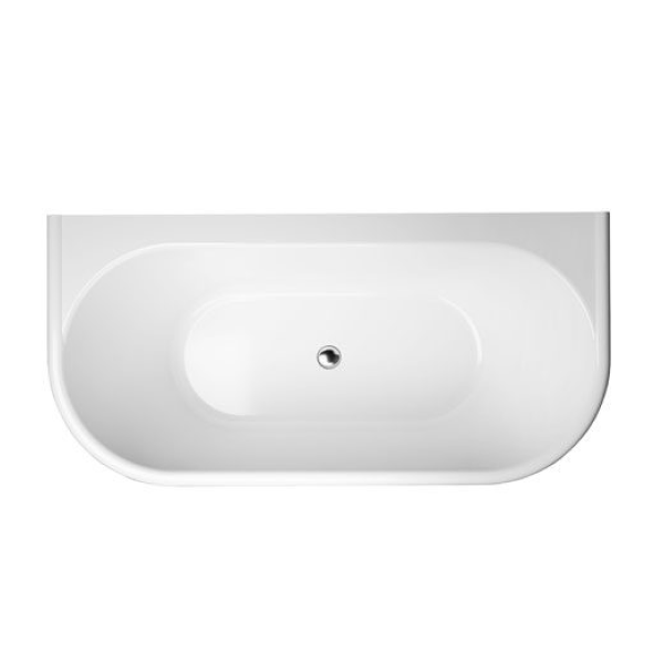 Decina Oxford 1700 Back-to-Wall Freestanding Bath - OX1700W - OX1700WIO