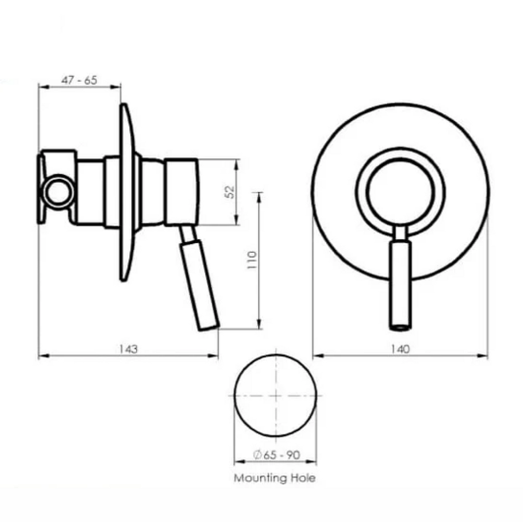Greens Oxi Shower Wall Mixer - Brushed Nickel - 98238011