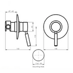 Greens Oxi Shower Wall Mixer - Brushed Nickel - 98238011