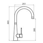 Oliveri Essente SS316 Gooseneck Sink Mixer - Brushed Gold - SS31620-AU