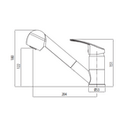 Oliveri London Pull Out Spray Mixer - LF Chrome - LON580FCR-P