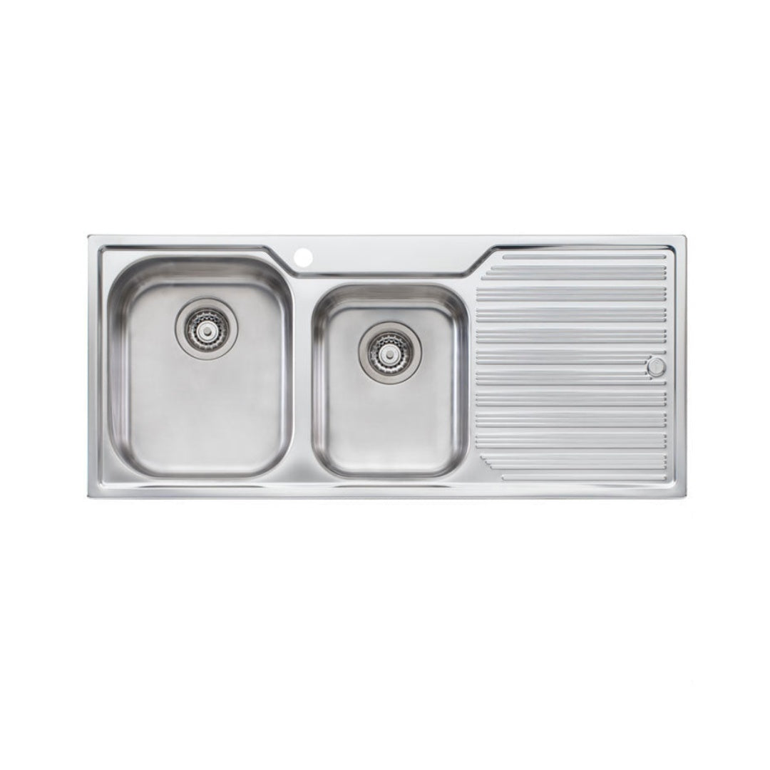 Oliveri Diaz 1 & 3-4 Left Hand Inset Sink & Drainer DZ111 - DZ111 1TH