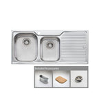 Oliveri Diaz 1 & 3-4 Left Hand Inset Sink & Drainer DZ111 - DZ111 1TH