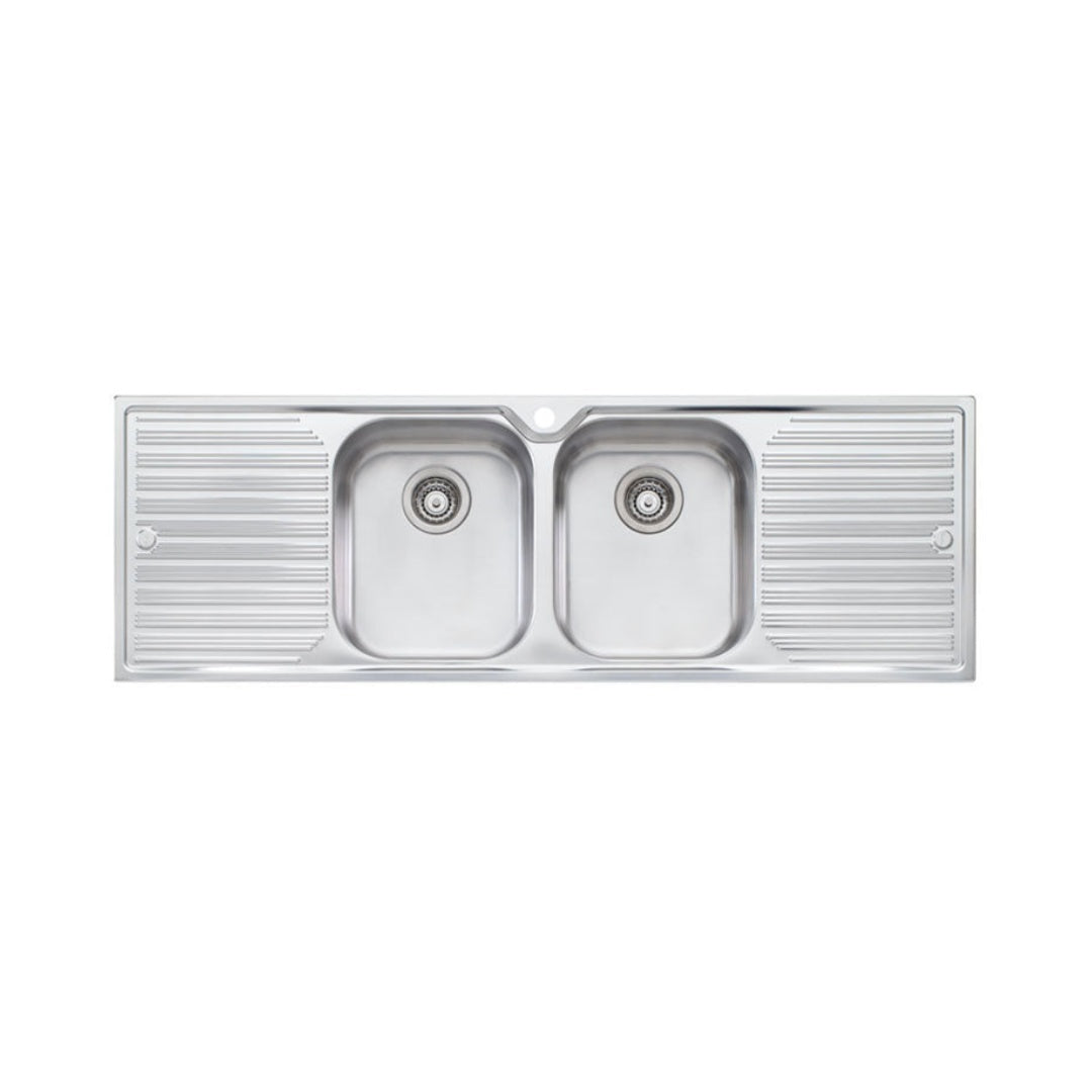 Oliveri Diaz Double Bowl Inset Sink & Double Drainer DZ153 - DZ153 1TH